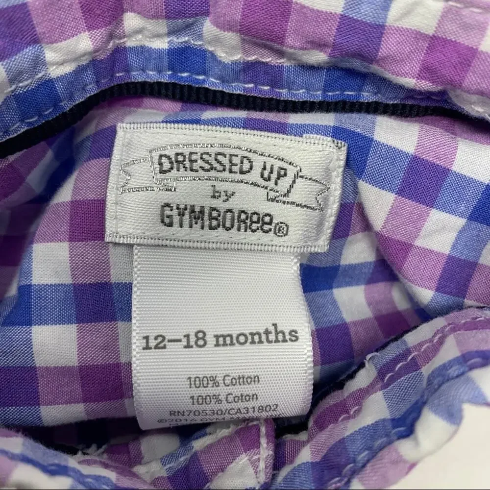 Gymboree Dressed Up collection purple blue plaid‎